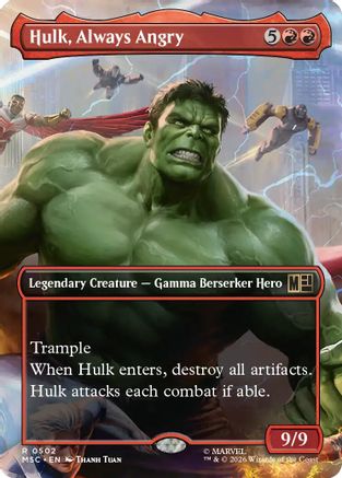 Hulk, Always Angry (MSC-502) [Commander: Marvel Super Heroes] MTG Single Wizards of the Coast