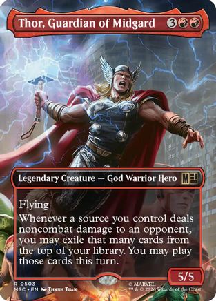 Thor, Guardian of Midgard (MSC-503) [Commander: Marvel Super Heroes] MTG Single Wizards of the Coast