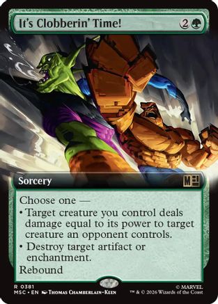It's Clobberin' Time! (MSC-381) [Commander: Marvel Super Heroes] Foil MTG Single Wizards of the Coast