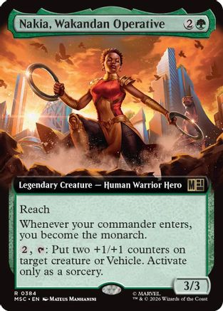 Nakia, Wakandan Operative (MSC-384) [Commander: Marvel Super Heroes] Foil MTG Single Wizards of the Coast