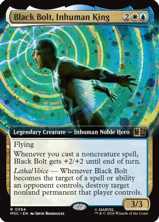 Black Bolt, Inhuman King (MSC-394) [Commander: Marvel Super Heroes] Foil MTG Single Wizards of the Coast
