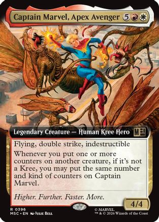 Captain Marvel, Apex Avenger (MSC-396) [Commander: Marvel Super Heroes] MTG Single Wizards of the Coast