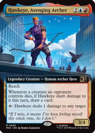 Hawkeye, Avenging Archer (MSC-405) [Commander: Marvel Super Heroes] Foil MTG Single Wizards of the Coast