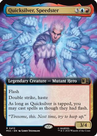 Quicksilver, Speedster (MSC-412) [Commander: Marvel Super Heroes] Foil MTG Single Wizards of the Coast