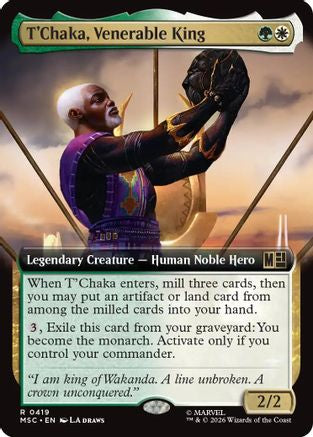 T'Chaka, Venerable King (MSC-419) [Commander: Marvel Super Heroes] MTG Single Wizards of the Coast