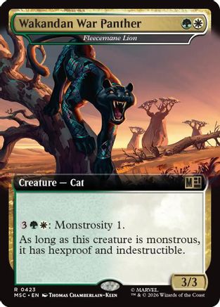 Wakandan War Panther - Fleecemane Lion (MSC-423) [Commander: Marvel Super Heroes] MTG Single Wizards of the Coast