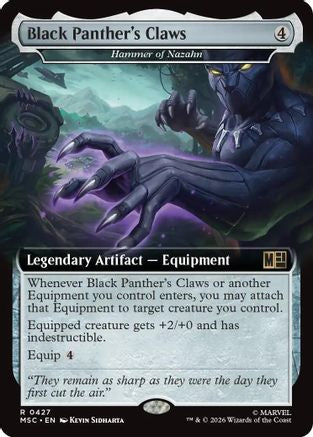 Black Panther's Claws - Hammer of Nazahn (MSC-427) [Commander: Marvel Super Heroes] Foil MTG Single Wizards of the Coast