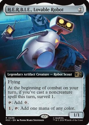 H.E.R.B.I.E., Lovable Robot (MSC-436) [Commander: Marvel Super Heroes] Foil MTG Single Wizards of the Coast