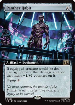 Panther Habit (MSC-446) [Commander: Marvel Super Heroes] Foil MTG Single Wizards of the Coast