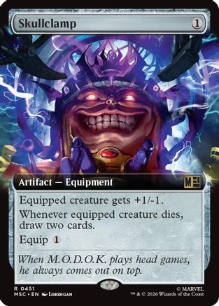 Skullclamp (MSC-451) [Commander: Marvel Super Heroes] Foil MTG Single Wizards of the Coast
