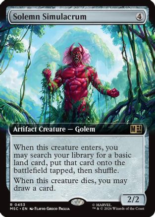 Solemn Simulacrum (MSC-453) [Commander: Marvel Super Heroes] Foil MTG Single Wizards of the Coast