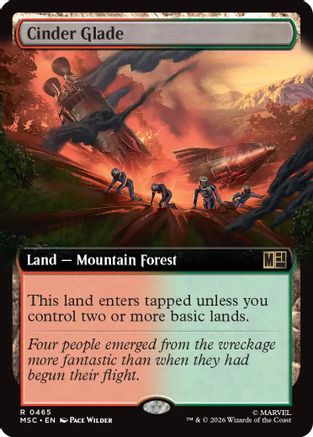 Cinder Glade (MSC-465) [Commander: Marvel Super Heroes] Foil MTG Single Wizards of the Coast