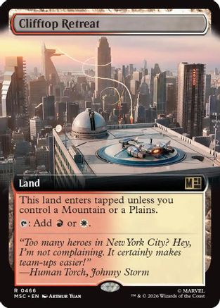 Clifftop Retreat (MSC-466) [Commander: Marvel Super Heroes] MTG Single Wizards of the Coast