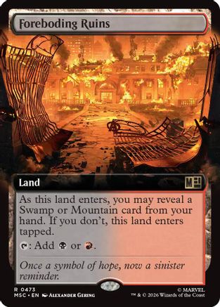 Foreboding Ruins (MSC-473) [Commander: Marvel Super Heroes] MTG Single Wizards of the Coast