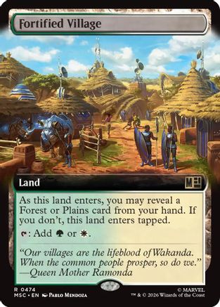 Fortified Village (MSC-474) [Commander: Marvel Super Heroes] MTG Single Wizards of the Coast