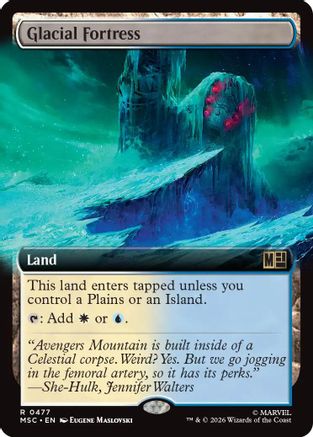 Glacial Fortress (MSC-477) [Commander: Marvel Super Heroes] MTG Single Wizards of the Coast