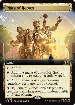 Plaza of Heroes (MSC-483) [Commander: Marvel Super Heroes] Foil MTG Single Wizards of the Coast