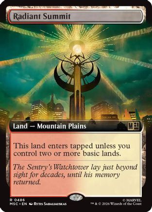 Radiant Summit (MSC-486) [Commander: Marvel Super Heroes] Foil MTG Single Wizards of the Coast
