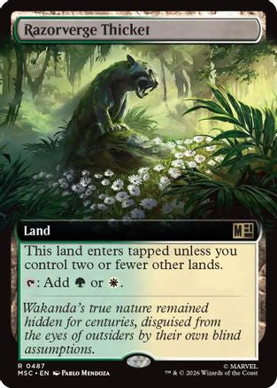 Razorverge Thicket (MSC-487) [Commander: Marvel Super Heroes] Foil MTG Single Wizards of the Coast