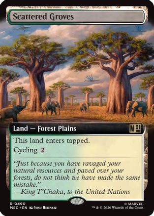 Scattered Groves (MSC-490) [Commander: Marvel Super Heroes] Foil MTG Single Wizards of the Coast