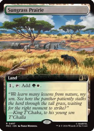 Sungrass Prairie (MSC-497) [Commander: Marvel Super Heroes] Foil MTG Single Wizards of the Coast