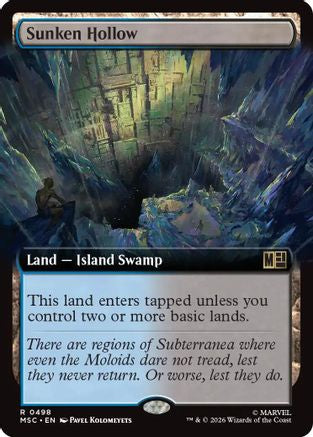 Sunken Hollow (MSC-498) [Commander: Marvel Super Heroes] Foil MTG Single Wizards of the Coast