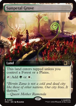 Sunpetal Grove (MSC-499) [Commander: Marvel Super Heroes] Foil MTG Single Wizards of the Coast