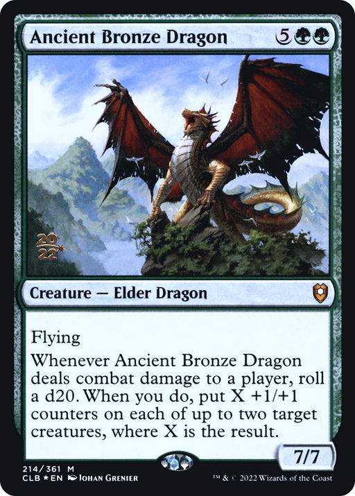 Ancient Bronze Dragon (PRE-214) [Battle for Baldur's Gate Promos] Foil MTG Single Wizards of the Coast