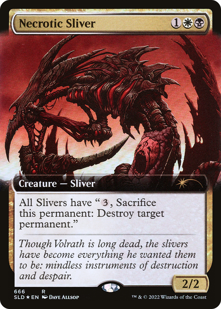 Necrotic Sliver (SLD-666) [Secret Lair] Drop (Extended Art) Foil MTG Single Wizards of the Coast