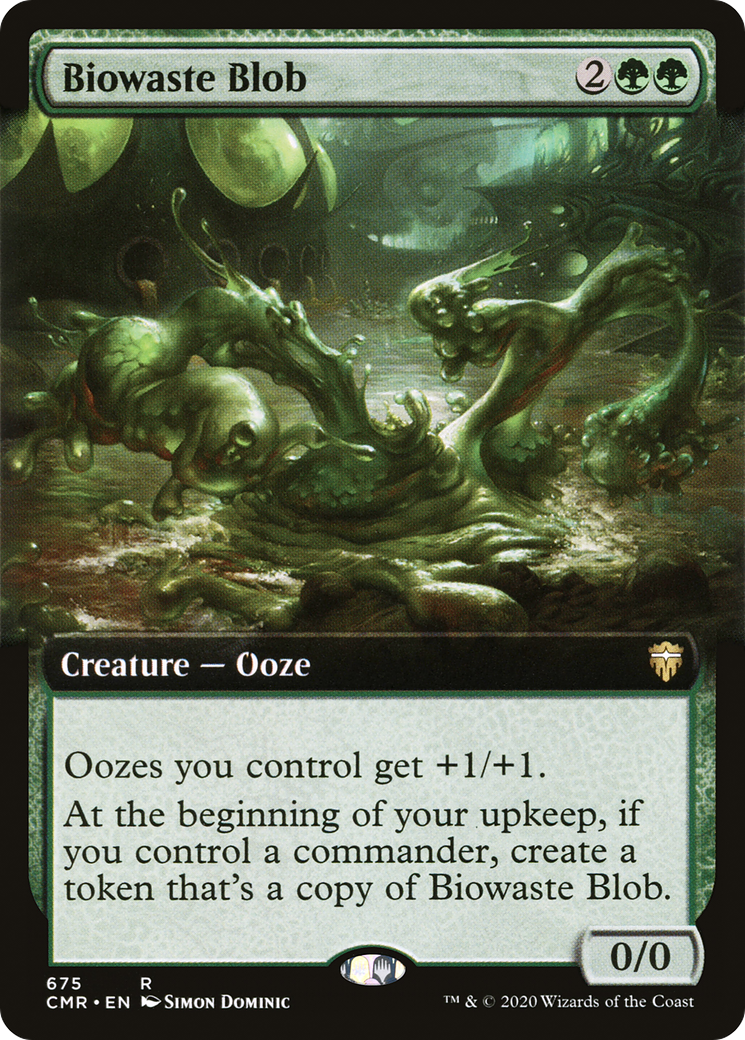 Biowaste Blob (Extended Art) [Commander Legends] MTG Single Magic: The Gathering   