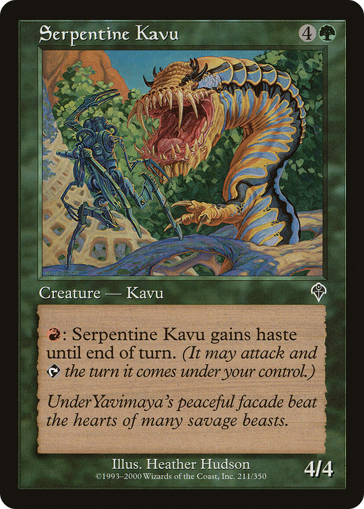 Serpentine Kavu (INV-211) [Invasion] Foil MTG Single Wizards of the Coast