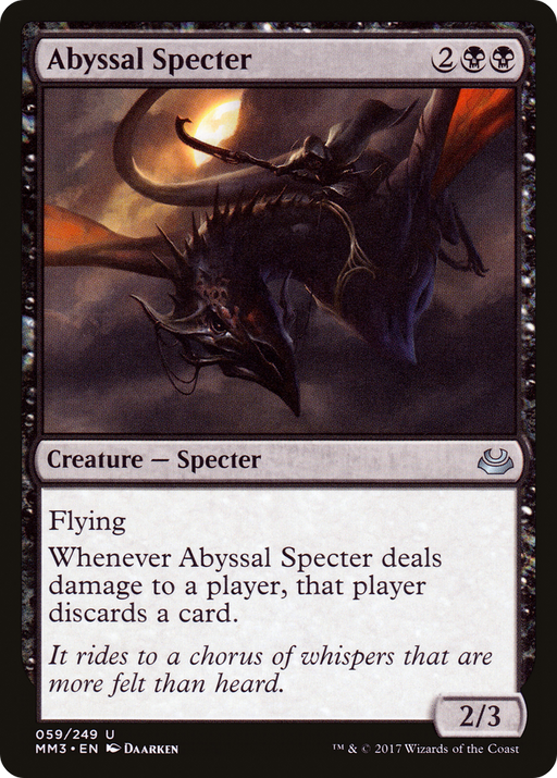 Abyssal Specter (MM3-059) [Modern Masters 2017] Foil MTG Single Wizards of the Coast