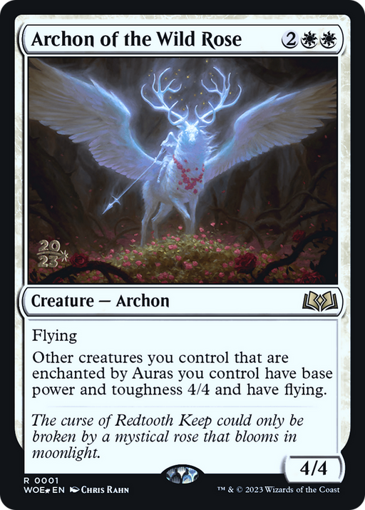 Archon of the Wild Rose (PRE-001) [Wilds of Eldraine Promos] Foil MTG Single Wizards of the Coast