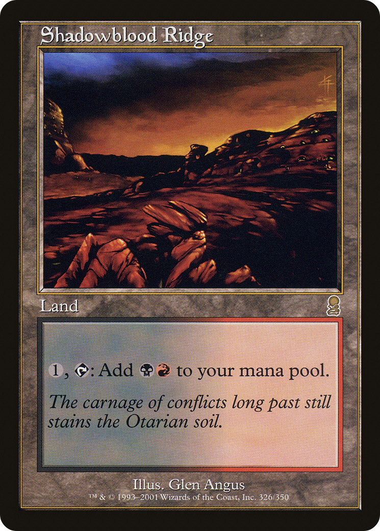 Shadowblood Ridge (ODY-326) [Odyssey] MTG Single Wizards of the Coast