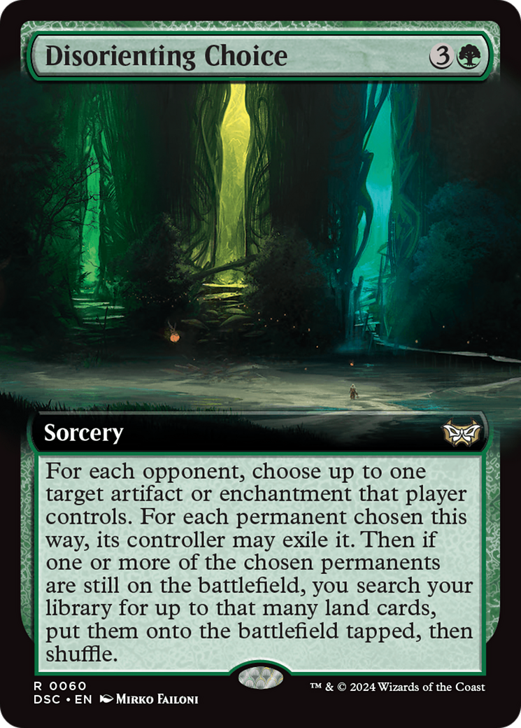 Disorienting Choice (DSC-060) [Duskmourn: House of Horror Commander] (Extended Art) MTG Single Wizards of the Coast