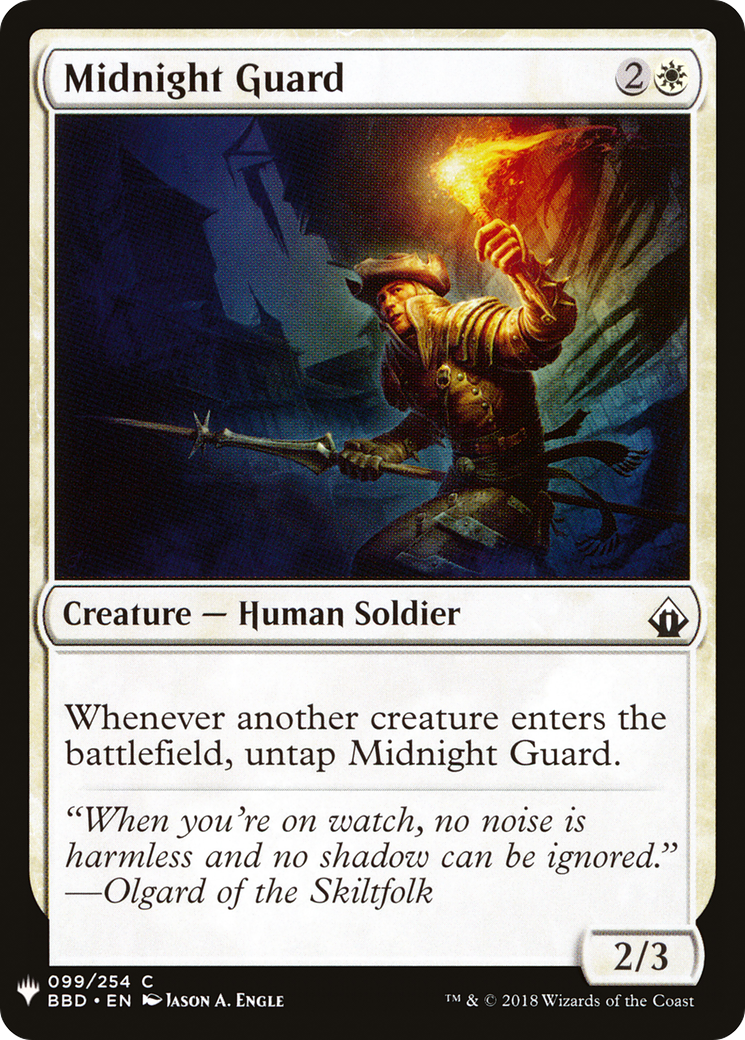Midnight Guard (LIST-BBD-99) [Mystery Booster] The List MTG Single Wizards of the Coast
