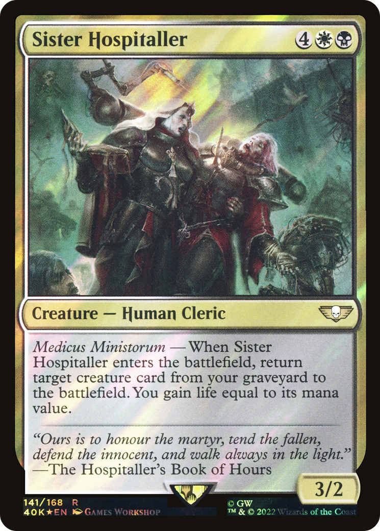 Sister Hospitaller (40K-141★) [Warhammer 40,000 Commander] Foil MTG Single Wizards of the Coast