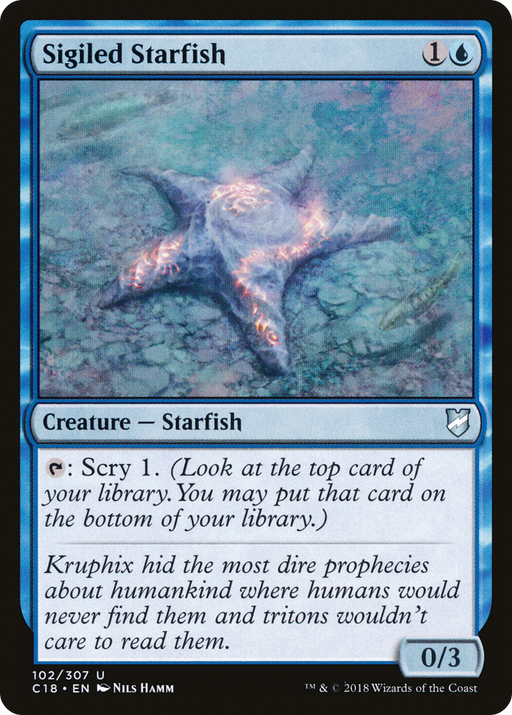 Sigiled Starfish (C18-102) [Commander 2018] MTG Single Wizards of the Coast