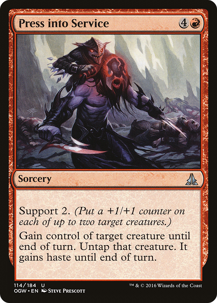 Press into Service (OGW-114) [Oath of the Gatewatch] Foil MTG Single Wizards of the Coast