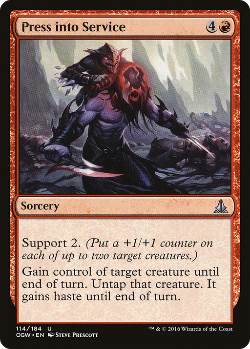 Press into Service (OGW-114) [Oath of the Gatewatch] MTG Single Wizards of the Coast