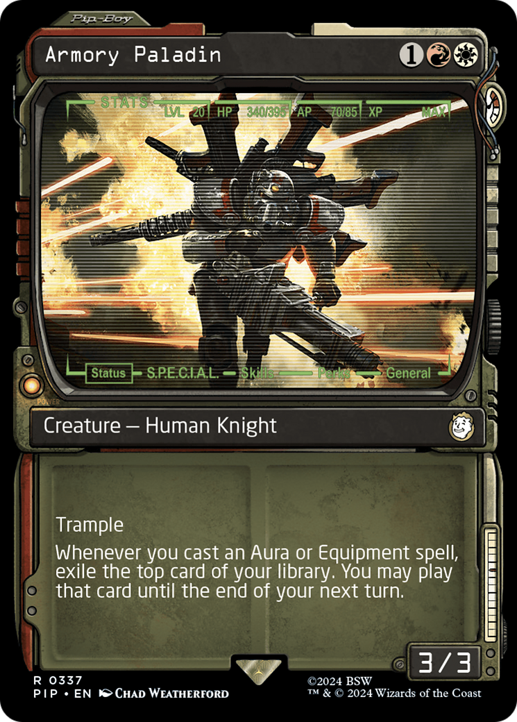 Armory Paladin (PIP-337) [Fallout] (Showcase) Foil MTG Single Wizards of the Coast
