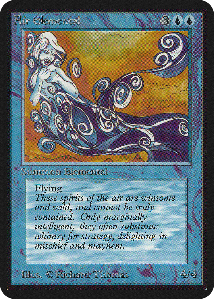 Air Elemental (LEA-) [Oldschool] Limited Edition Alpha MTG Single Wizards of the Coast