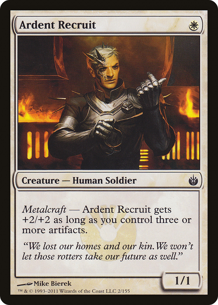 Ardent Recruit (MBS-002) [Mirrodin Besieged] MTG Single Wizards of the Coast