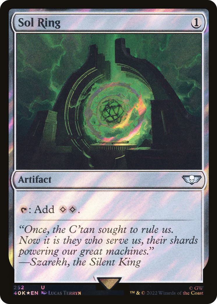 Sol Ring (40K-252★) [Warhammer 40,000 Commander] Foil MTG Single Wizards of the Coast