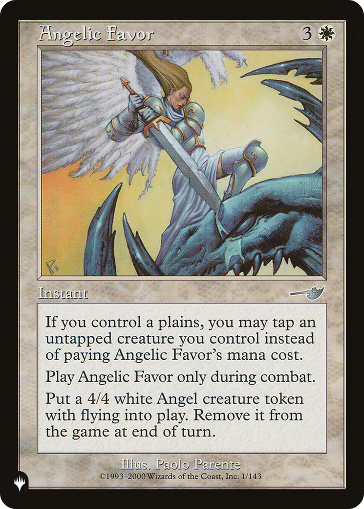 Angelic Favor (LIST-NEM-1) [Mystery Booster] The List MTG Single Wizards of the Coast
