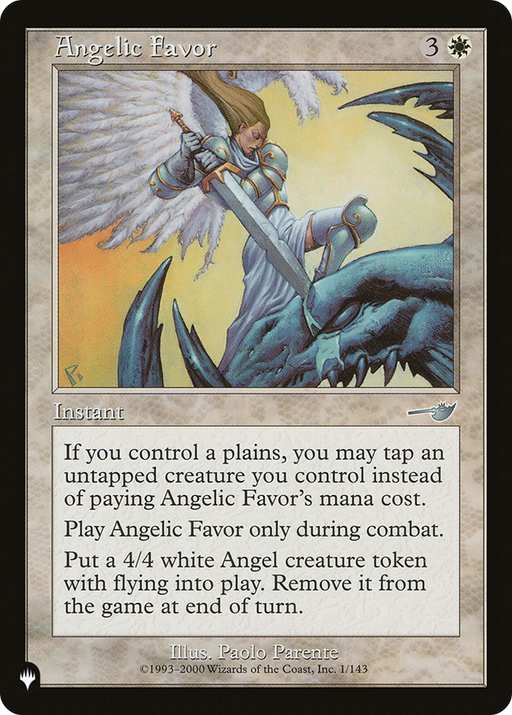 Angelic Favor (LIST-NEM-1) [Mystery Booster] The List MTG Single Wizards of the Coast