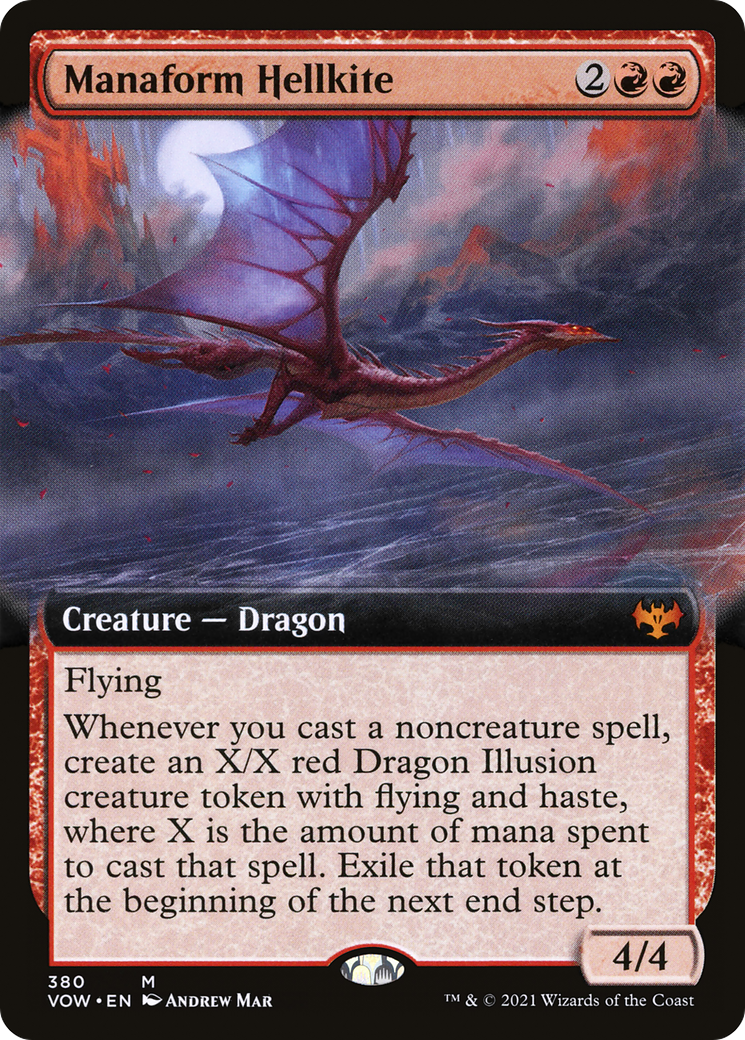 Manaform Hellkite (VOW-380) [Innistrad: Crimson Vow] (Extended Art) MTG Single Wizards of the Coast