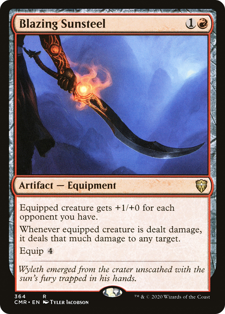 Blazing Sunsteel (CMR-364) [Commander Legends] MTG Single Wizards of the Coast