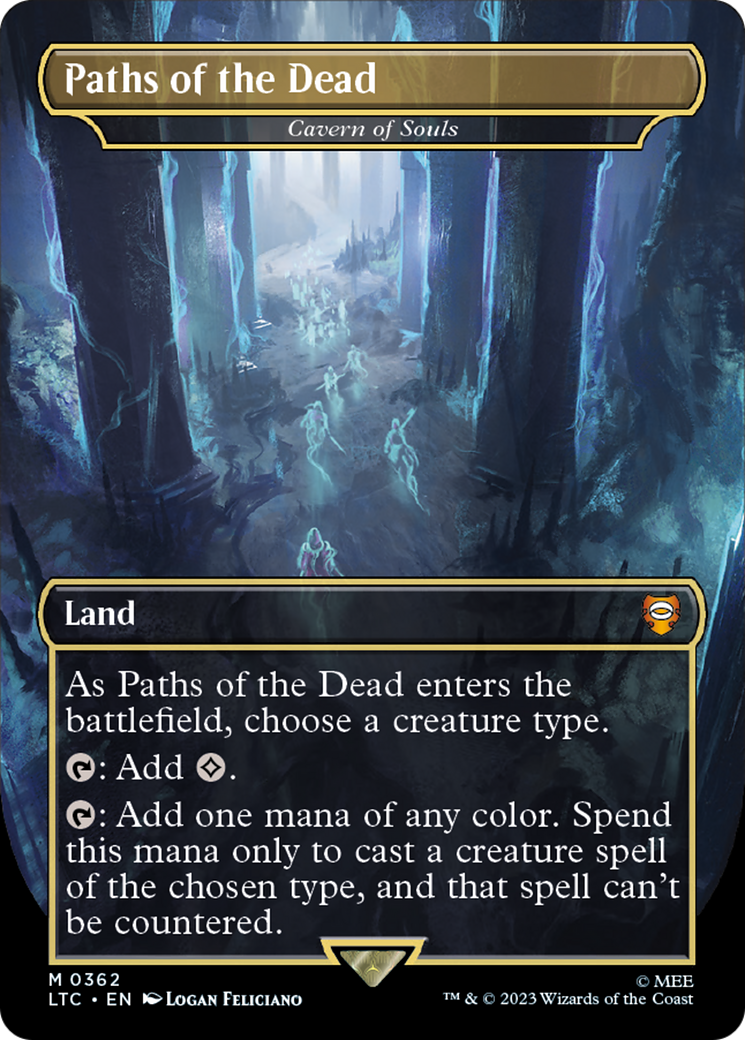Paths of the Dead - Cavern of Souls (LTC-362) [Tales of Middle-earth Commander] (Borderless) Foil MTG Single Wizards of the Coast