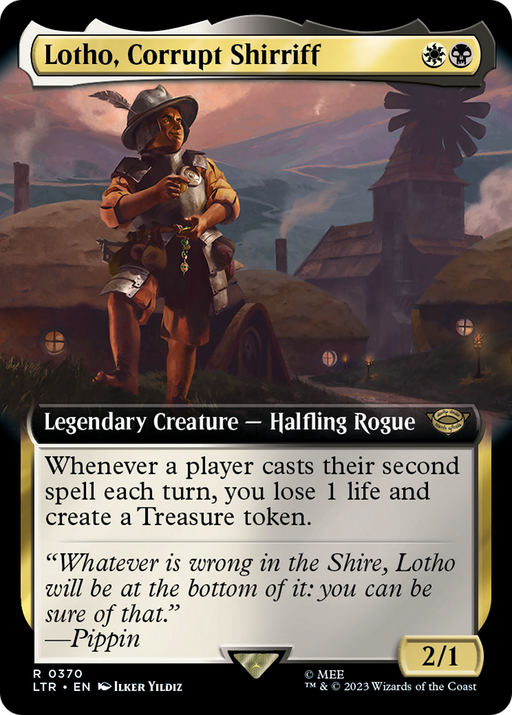 Lotho, Corrupt Shirriff (LTR-370) [The Lord of the Rings: Tales of Middle-earth] (Extended Art) MTG Single Wizards of the Coast